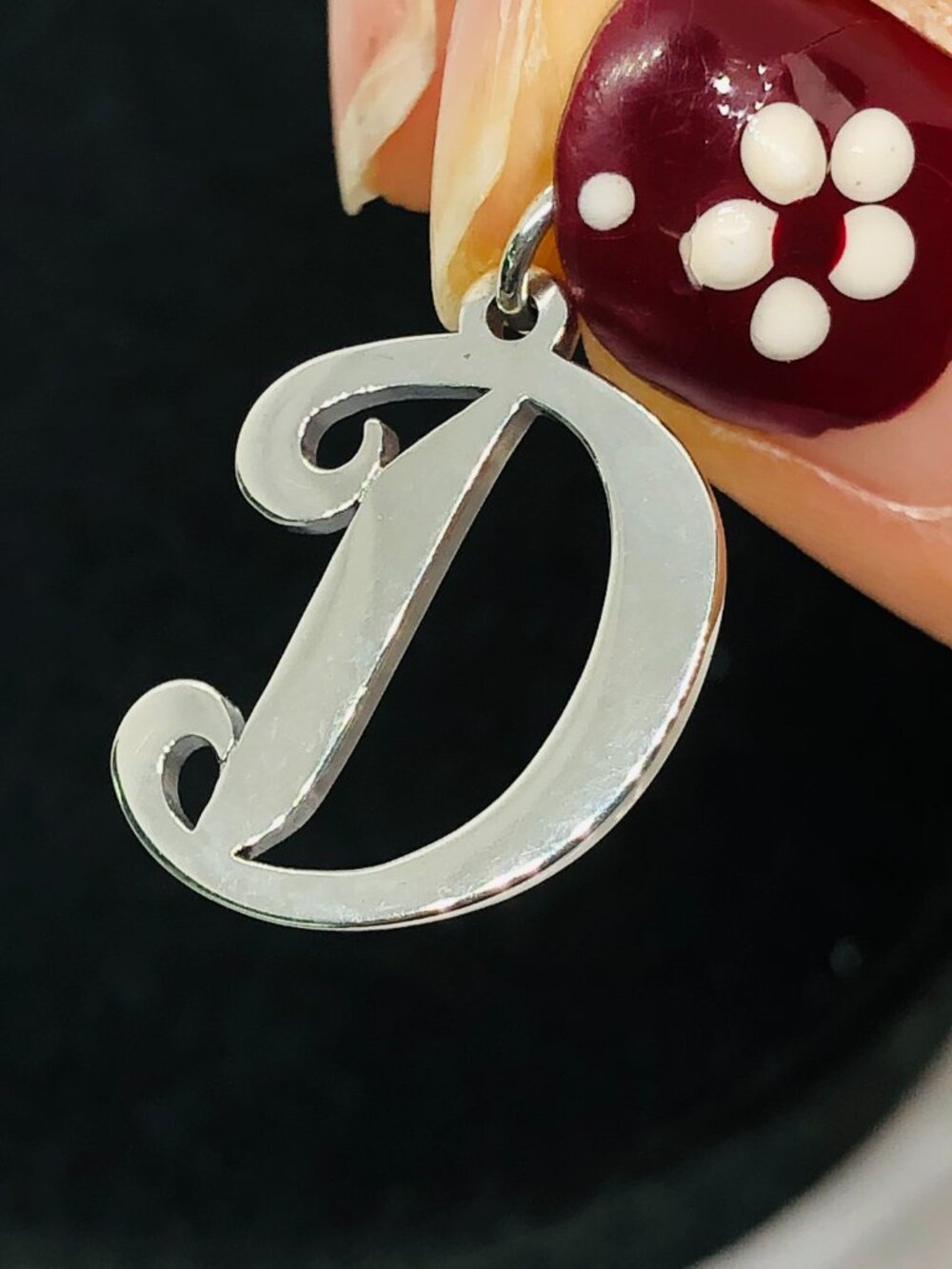 James Avery Large Script Initial D Char